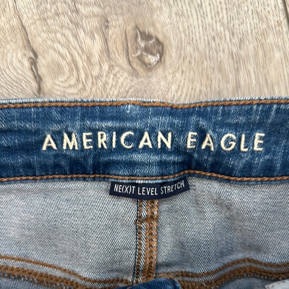 American Eagle Outfitters Women's Next Level Distressed Blue Jeans - Picture 2 of 4